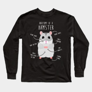 Winter White Dwarf Hamster Anatomy Long Sleeve T-Shirt